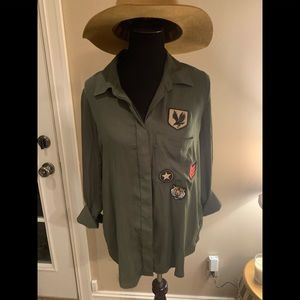 Gypsies & Moondust military style  blouse